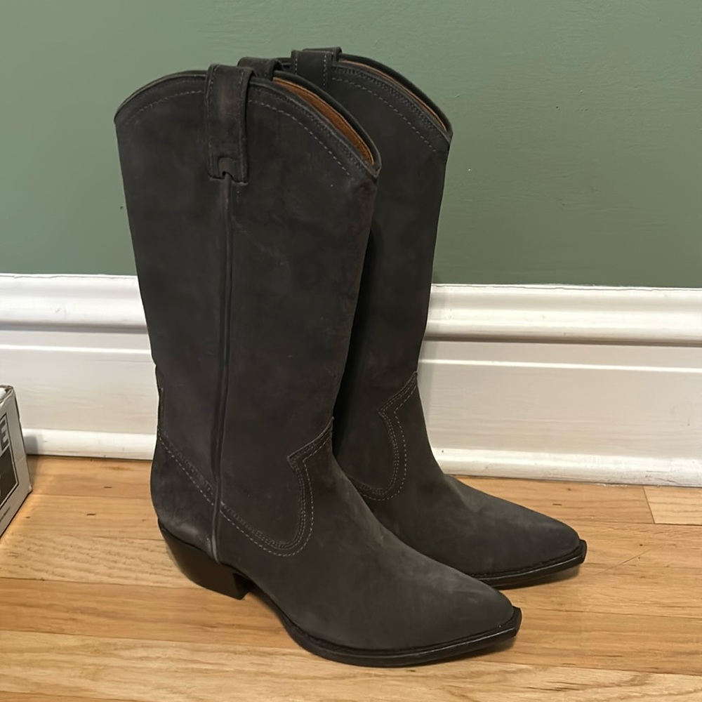 Frye suede western boots